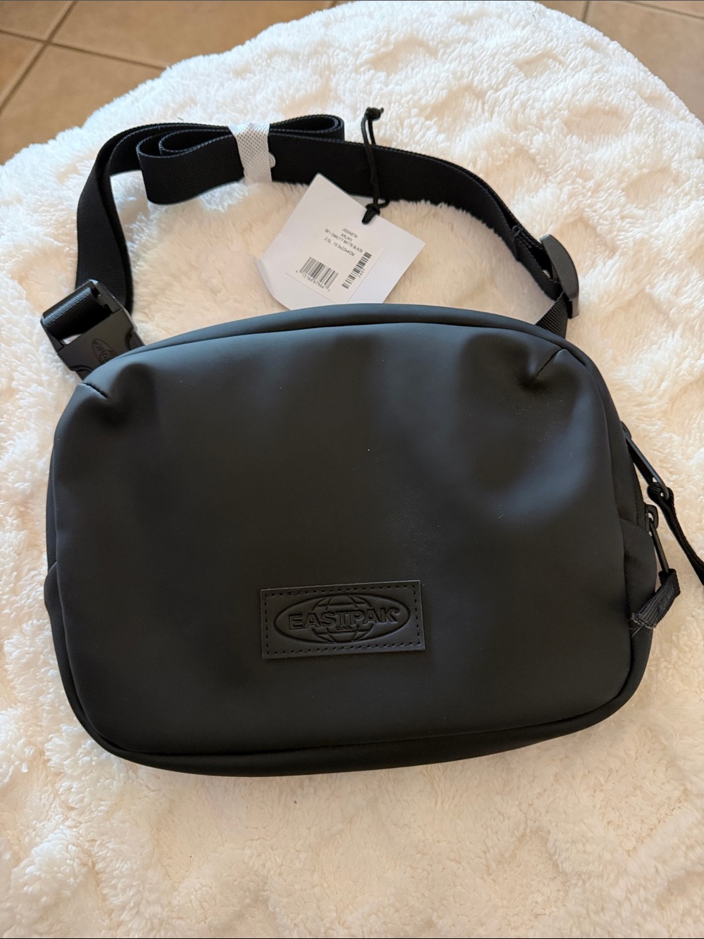Eastpak Matte Black Belt Bag with Adjustable Strap